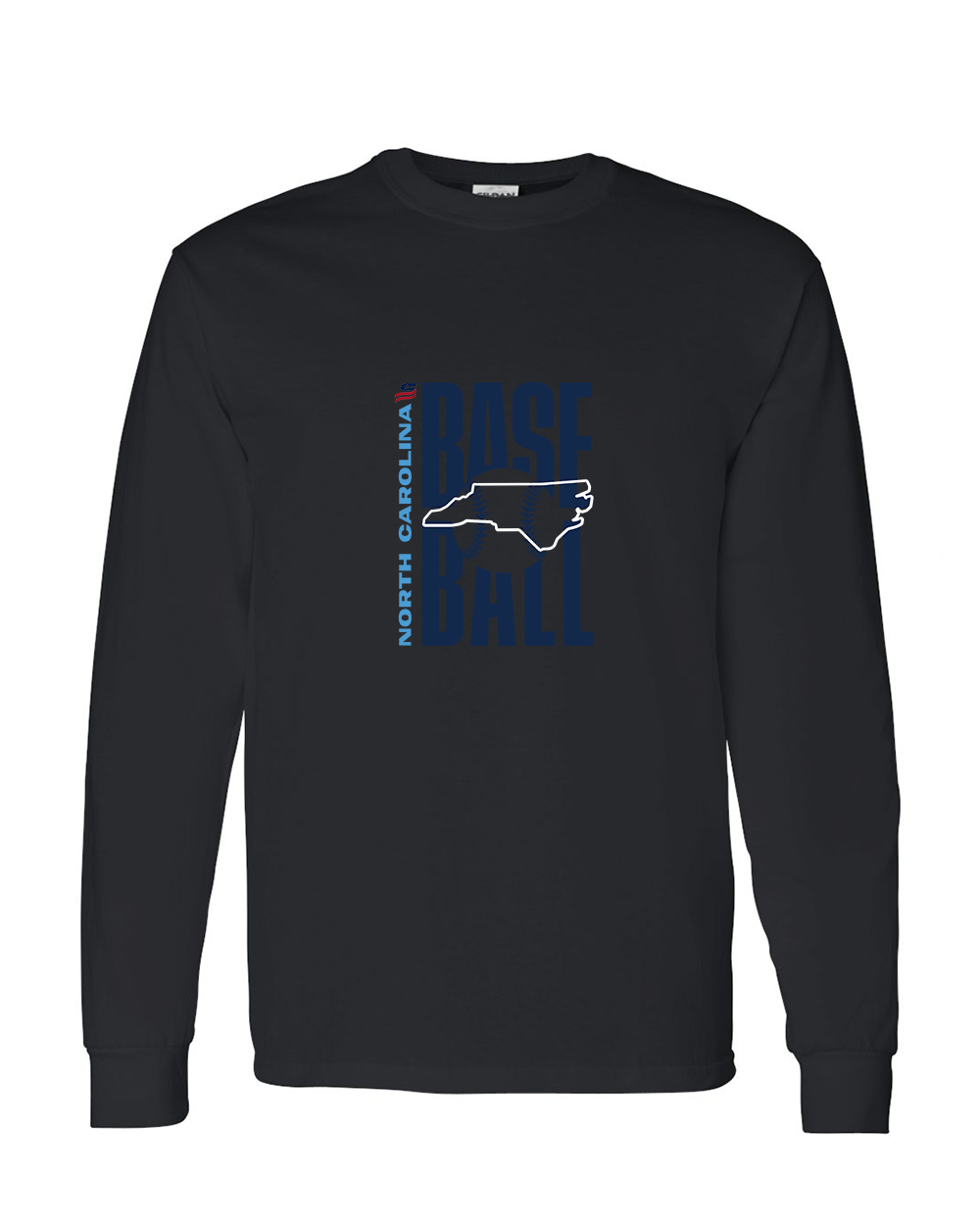 North Carolina Logo3 Cotton Long Sleeve Shirt