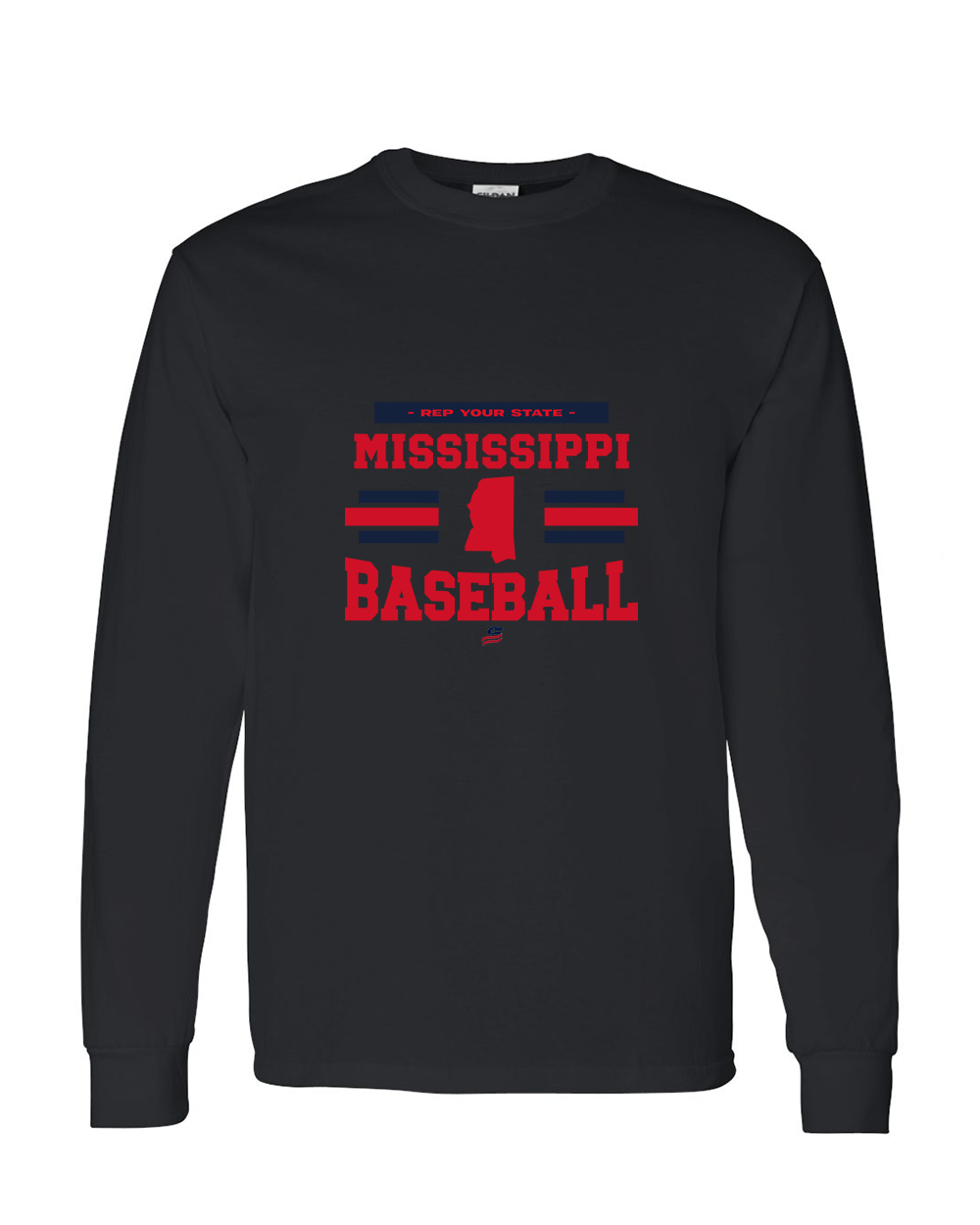 Mississippi Logo2 Cotton Long Sleeve Shirt