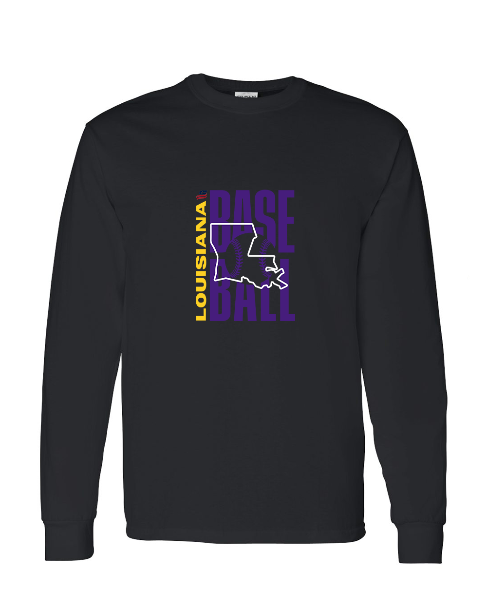 Louisiana Logo3 Cotton Long Sleeve Shirt