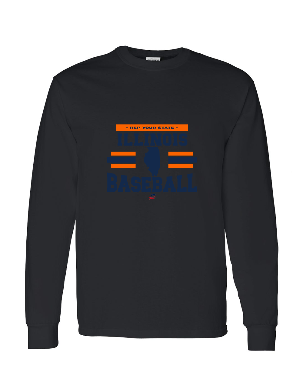 Illinois Logo2 Cotton Long Sleeve Shirt