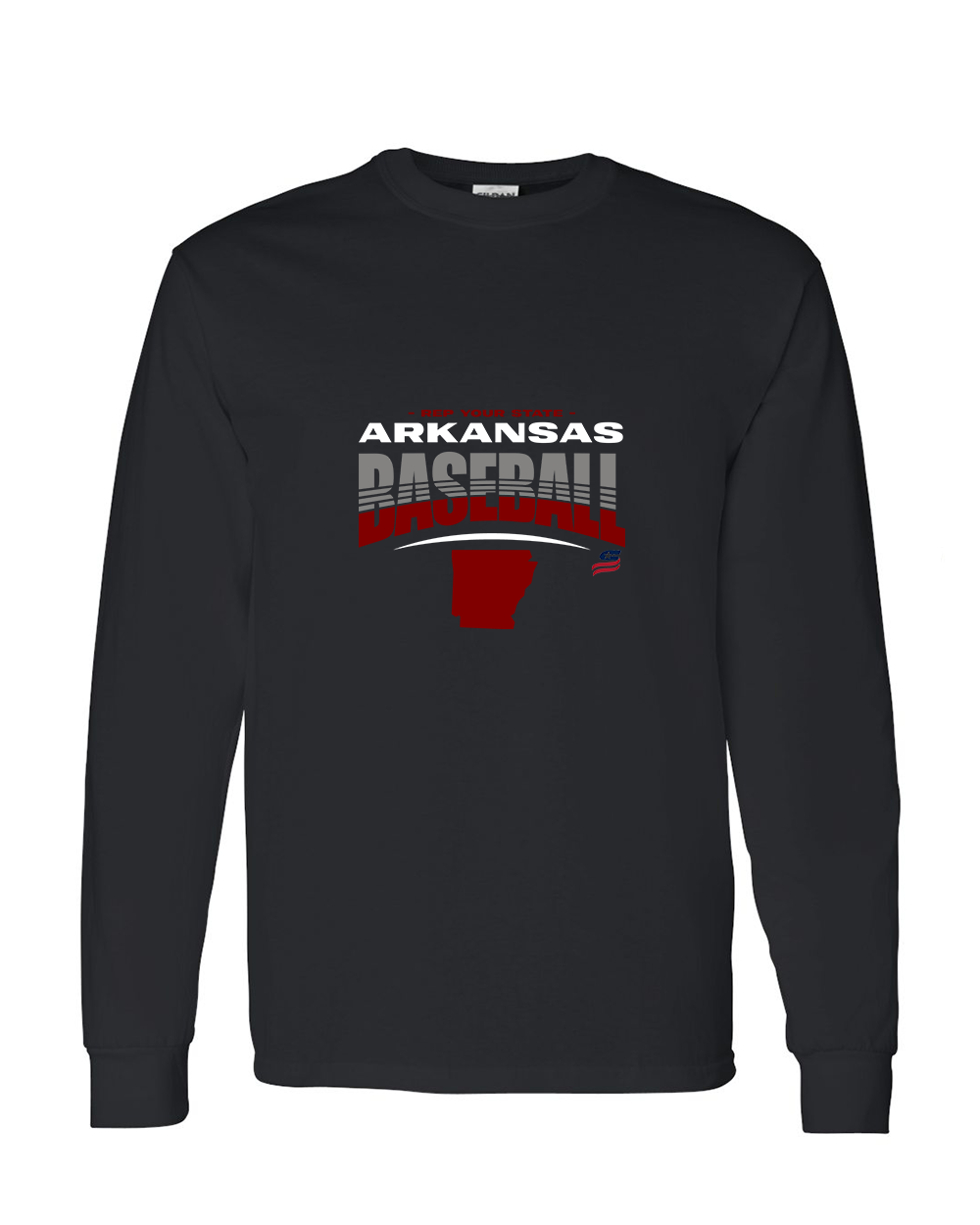 Arkansas Logo4 Cotton Long Sleeve Shirt