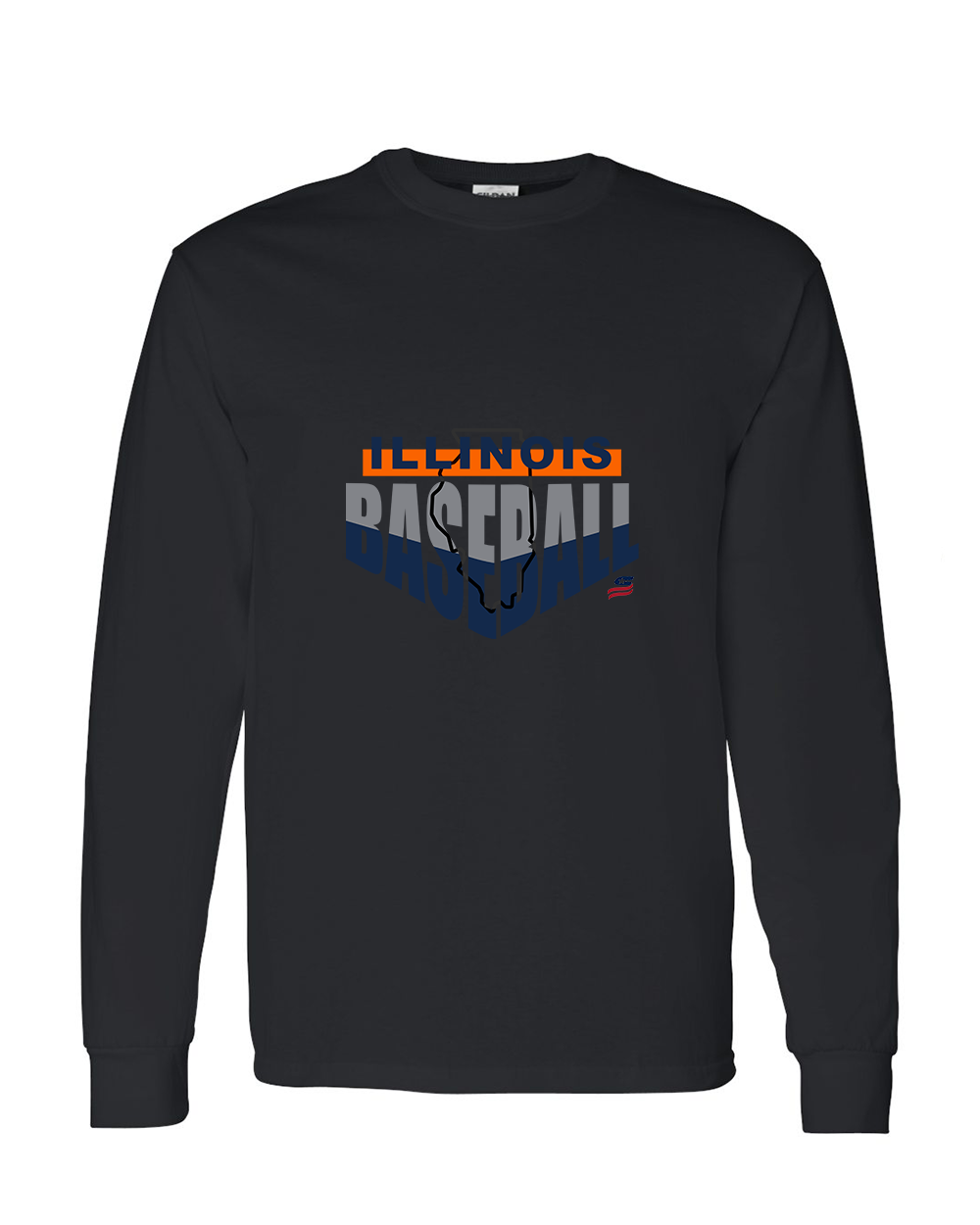 Illinois Logo1 Cotton Long Sleeve Shirt