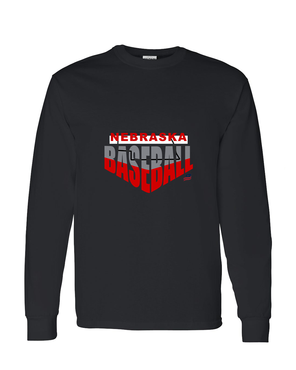 Nebraska Logo1 Cotton Long Sleeve Shirt