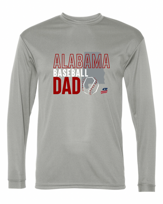 Alabama Dad Dri Fit Long Sleeve Shirt